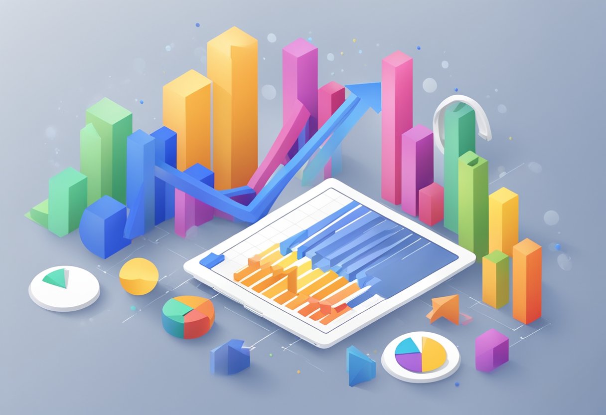 A graph showing increasing ad performance on Facebook. Data points represent advanced strategies